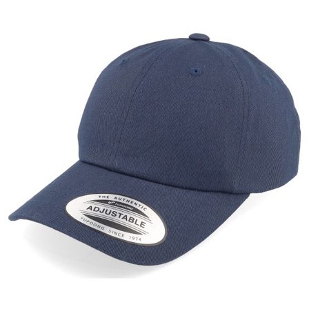 Yupoong - Blå unconstructed Keps - Kids Navy Dad Cap @ Hatstore