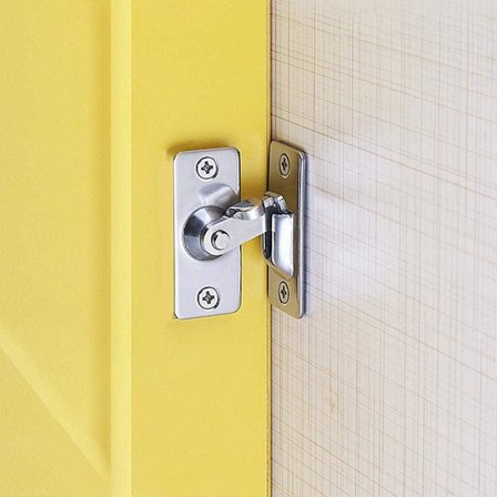 90 graders dørhåndtak i rustfritt stål (2 sølv) - for skyvedører og vinduer