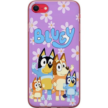 Kompatibelt Mobildeksel til Apple iPhone SE (2020) Stitch som skolefigur med bøker, blyanter og ryggsekk i fargerik kawaii-illustrasjon