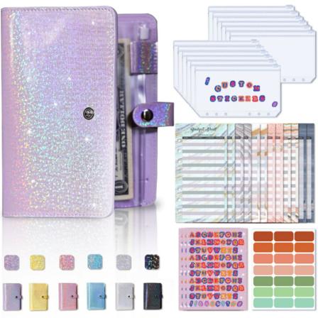 Budgetbind for at spare penge A6 Budgetbind purple