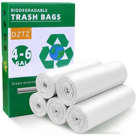 5 Rullar/15-23 Liters Biologiskt Nedbrytbara Sopsäckar - 100 Stycken Komposterbara Avfallspåsar Återvinningspåsar Oparfymerade Medium 