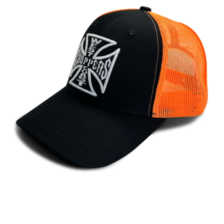 West Coast Choppers OG Trucker Cap Black/Orange Onesize