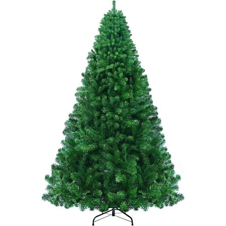 1,8 Metrin Tekojoulukuusi 800 Oksalla, Sisä- ja Ulkokäyttöön Sopiva Tekojoulukuusi, Tekojoulukuusi Metallitelineellä