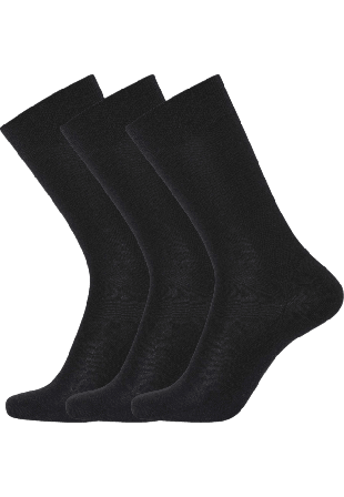 Dovre Ekologisk Ull, Strumpor, 3-pack, Navy Strumpor Herr Svart 40/44