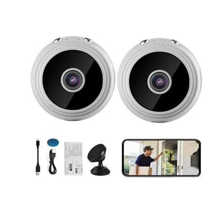 Mini Magnetisk Trådlös Säkerhetskamera HD 1080P Liten Wifi Rörelse Detektering Mörkerseende med App för YEMAESRE