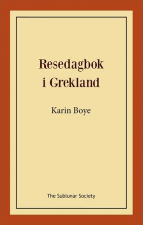 Resedagbok i Grekland - Bok av Karin Boye - Häfte
