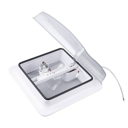 Taklucka 280x280 mm utan permanent ventilation transparent med fläkt