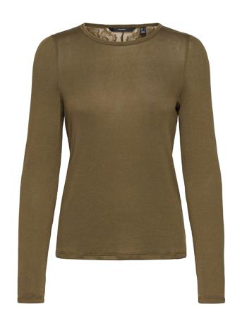 Vmbirthe Ls Lace Top Jrs Ga Bf Green Vero Moda