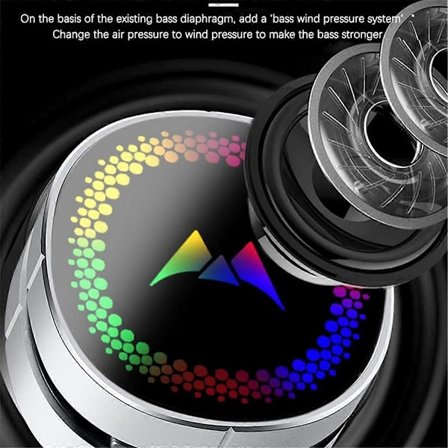 Benledningshögtalare TWS Trådlös Mini Stereo Ljud Bärbar LED Färgglatt Ljus Benledningshögtalare - Röd