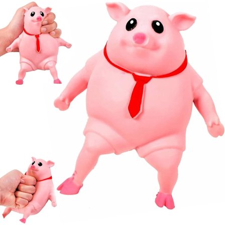 9×14×10 Rosa Piggy Squeeze Toys, Kreative Tegneserie Piggy Squeeze Toys, Morsomme Piggy Toys, Anti-Stress Toys for Kjæledyr, Egnet for Avslapping, 