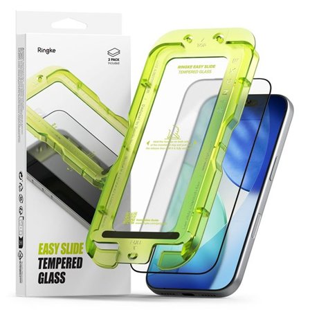 Ringke Easy Slide 2-pakning herdet glass for iPhone 17 Pro Max - svart