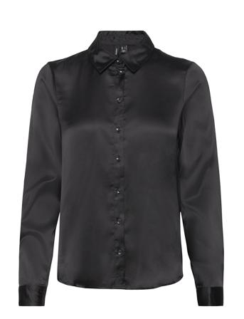 Vmnoa Ls Shirt Wvn Ga Noos Black Vero Moda