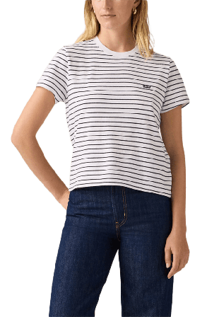 Levis Acc Favorite Cotton Tee Överdelar Dam Vit S
