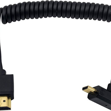 Micro HDMI till standard HDMI-kabel, Micro HDMI till HDMI spiralvinklad 1,2 m