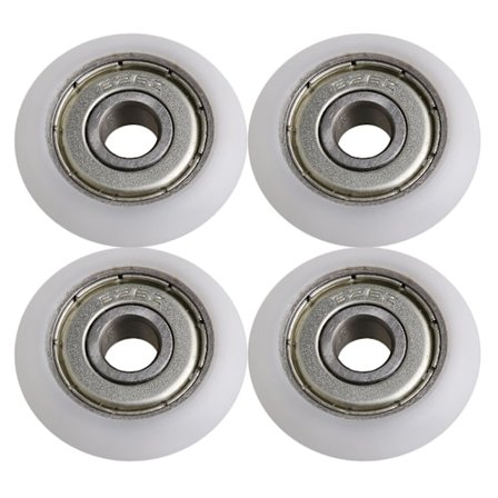 4x Hvide Ingeniørplast Rulleleje Remskive Til Skydedør-mxbc