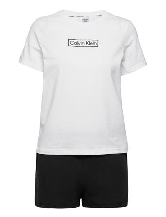 Short Set Pyjamas Nattøj Hvid Calvin Klein