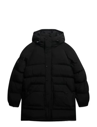 Xpd Longline Baffle Parka Black Superdry