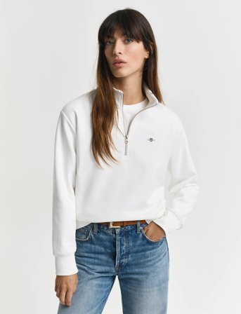 GANT Shield Half-Zip - White - M
