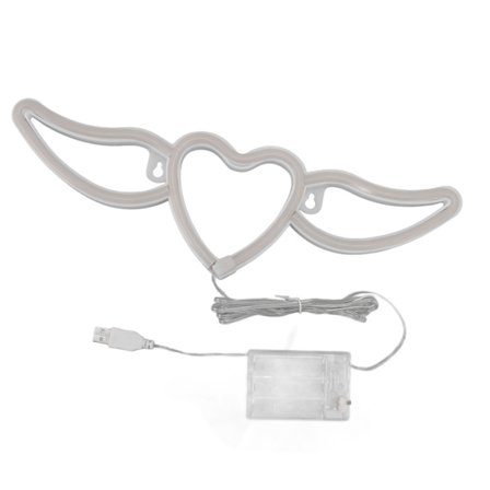 Hjerteformet LED Neon Vegglampe for Restauranter, Barer og Festdekorasjoner