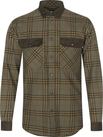 Seeland Banff Shirt Grape Leaf/Terracotta Check - Flanellskjortor