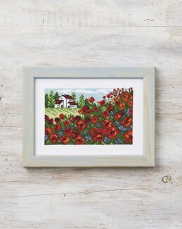 Broderikit Billede Valmueeng - Permin