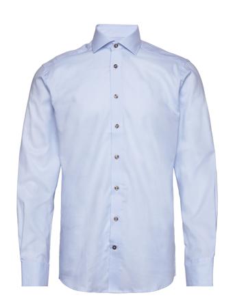 Bs Warren Slim Fit Shirt Skjorte Business Blå Bruun & Stengade*Betinget Tilbud