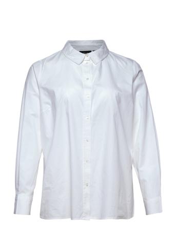 Ejala, L/S, Hi Low Shirt White Zizzi