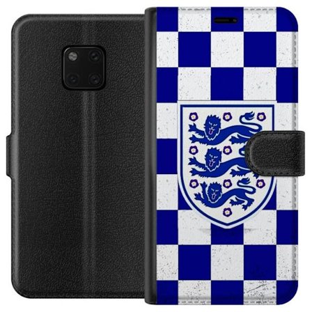 Yhteensopiva Lompakkokotelo Huawei Huawei Mate 20 Pro Graafinen shakkiruudukkokuviointi sinisellä ja valkoisella, klassisella heraldisella vaakunalla
