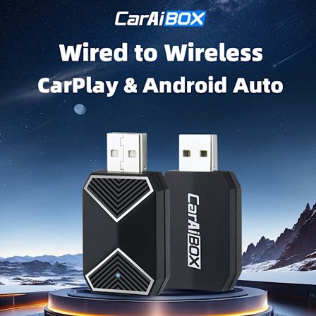 Trådløs CarPlay Adapter, Trådløs Android Auto – Mini og Stabil 5.8GHz WiFi med USB