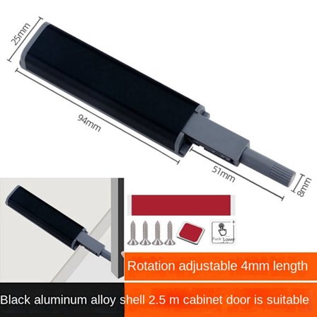 Skabsdør Sugekop Dør Rebound Enhed SORT