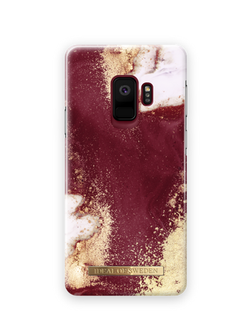 Female deksel, Galaxy S9 Golden Burgundy Marble, iDeal of Sweden