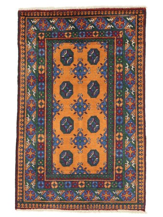 Afghan Fine Rug Hand Knotted 80X124 Afghanistan