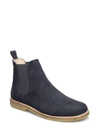 Booties - Flat - With Elastic Shoes Chelsea Boots Sininen ANGULUS