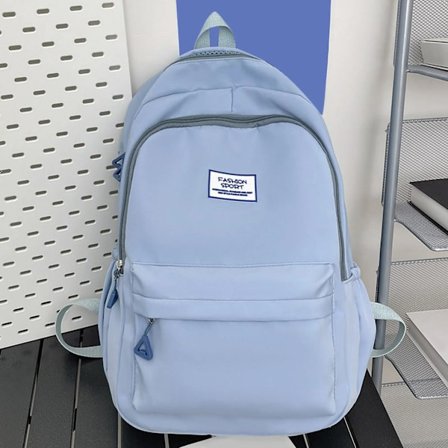 Studentsekk, moteriktig, enkel, ensfarget, stor kapasitet, lett, praktisk studentsekk, luktbestandig sekk~10808