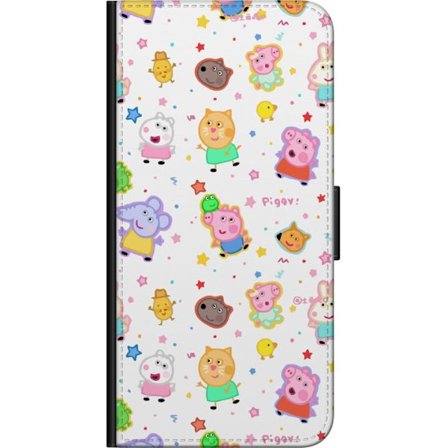 Yhteensopiva Lompakkokotelo Samsung Galaxy Note 10 Lite Värikkäät piirretyt eläinhahmot leikkisässä tyylissä tähtien ja pisteiden kera vaalealla taust