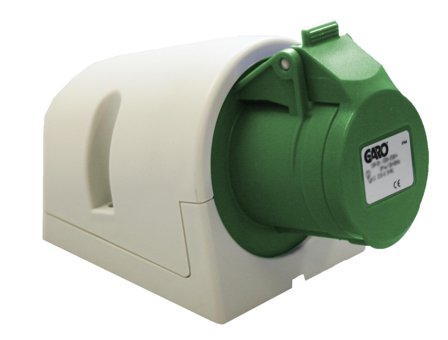 Garo UI 416-2 S + RU Stikkontakt IP44, 5-polet, 16 A Grønn, 2 h, Stikkontakter & kabler