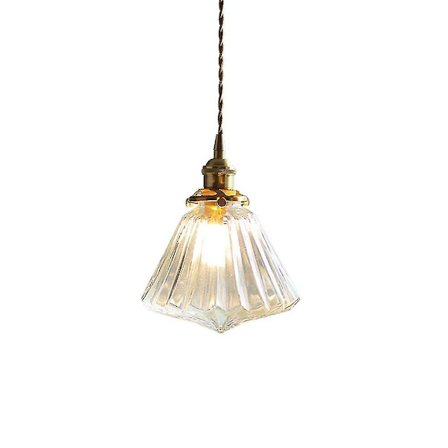 18cm Messing Glas Lysekrone Led 5w Transparent Farve