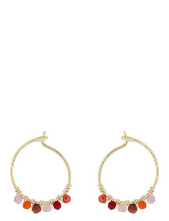 Maria Accessories Jewellery Earrings Hoops Oransje Nuni Copenhagen*Betinget Tilbud