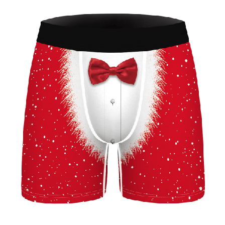 Män Sexig Jul Xmas Boxer Underkläder Fest Sovkläder