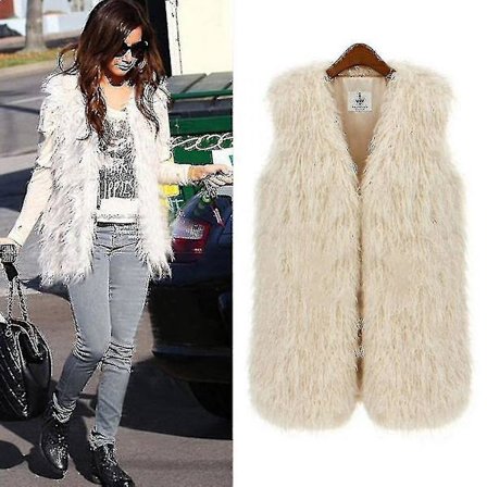 Dam Väst i Shaggy Konstpäls