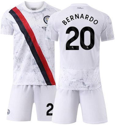 -26 ny sportsdrakt 17 De Bruyne klubb fotballdrakt nr. 9 Haaland Manchester City bortedrakt