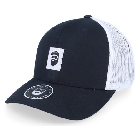 Bearded Man - Svart trucker Caps - Cap Man Woven Retro 2 Tone Black/White Trucker @ Hatstore