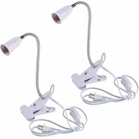 E27 svanhals klämma lampa med strömbrytare, bordslampa, skrivbordslampa, lamphållare