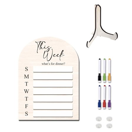 Trä Magnetisk Kylskåp Whiteboard Veckoplanerare Kök Vecko Att göra-lista Board