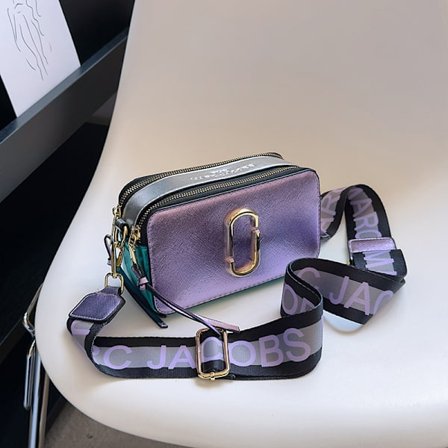 Dametaske ny 2024 sommer trendy dame bred skulderrem M farvematchende lille firkantet taske J one-shoulder crossbody dobbelt lynlås kamerataske