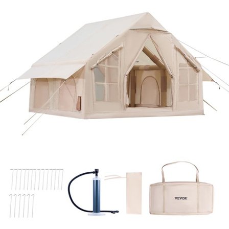 Oppustelig Camping Telt - DUOKU - ZJTM1360 - 4 til 6 Personer - Oxford 300D - Automatiske Montering