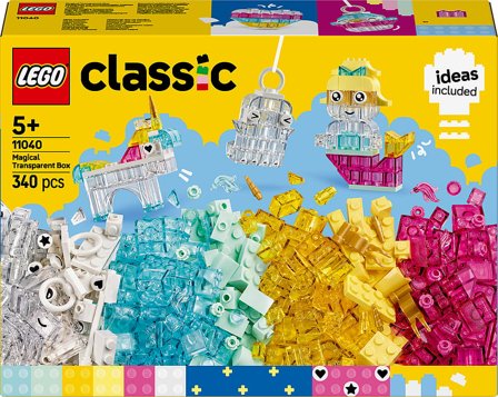 Lego Classic Magiske gennemsigtige klodser, farverigt Byggelegetøj 11040, Børn & Forældre, Motorik & Bevægelse, Klodser Og Stabletårne