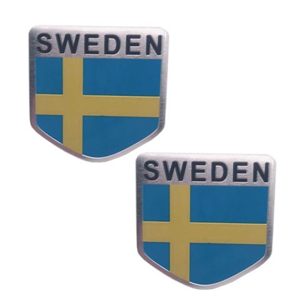 Sveriges Flag Bildecal 3D-mærkat til bil 2-pack