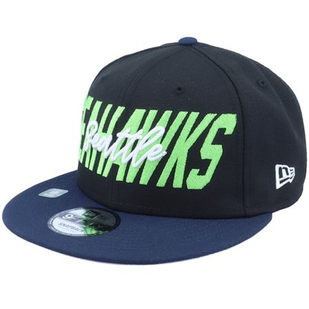 New Era - NFL Musta snapback Lippis - Seattle Seahawks NFL22 Draft Em 9FIFTY Black/Navy Snapback @ Hatstore