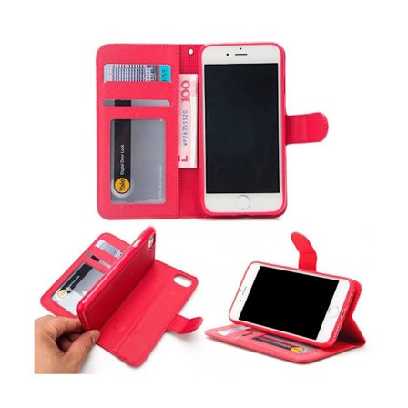 Mikkelsen Läderfodral till iPhone 7 / 8 - Röd